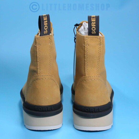 NWT! Sorel Hi-Line Lace Waterproof Boot in Geo Yellow, Jet, Size 8 - Picture 6 of 9